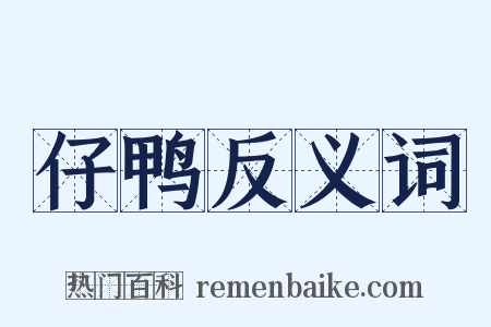 仔鸭反义词是什么意思的图片